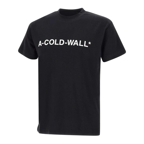 Black Cotton T-shirt with Logo