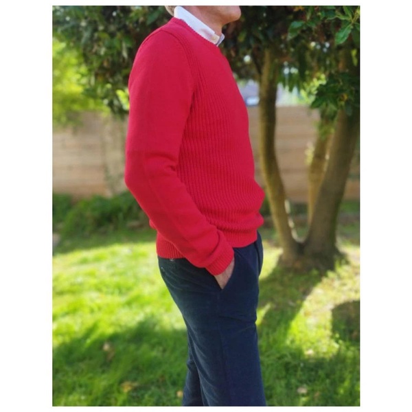 Cotton Knit Round Neck Sweater