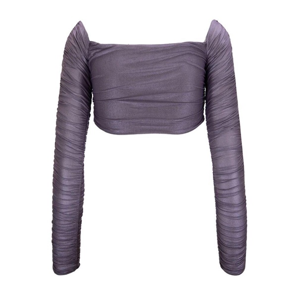 Square Neck Long Sleeve Top