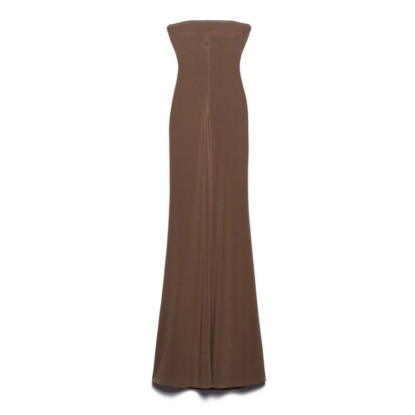 Off-Shoulder Maxi Dress with Cut-Out Motif