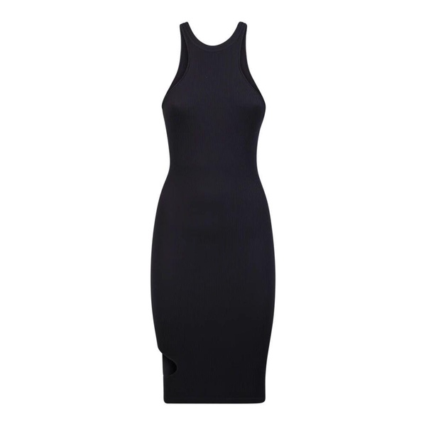 Racer neck dress