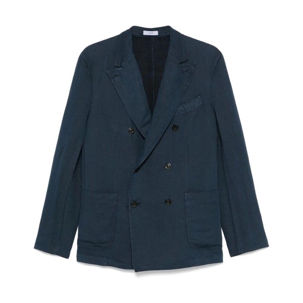 Ocean Blue Double-Breasted Blazer