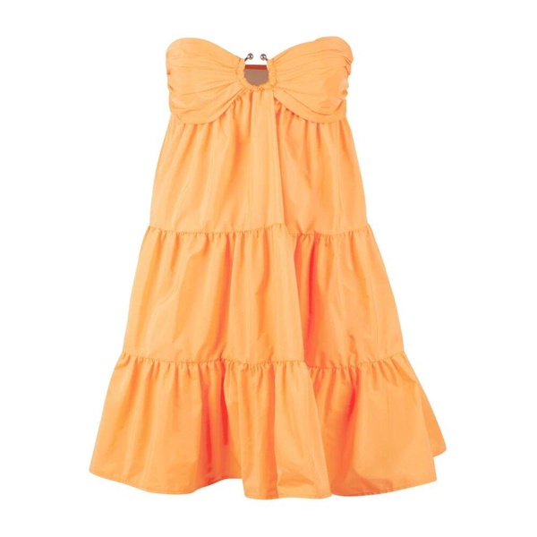 Metallic Heart Neckline Butterfly Dress