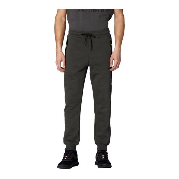 Military Style Sweatpants Green with Mesh and Ripstop