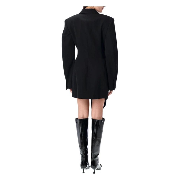 Black Asymmetric Blazer Minidress