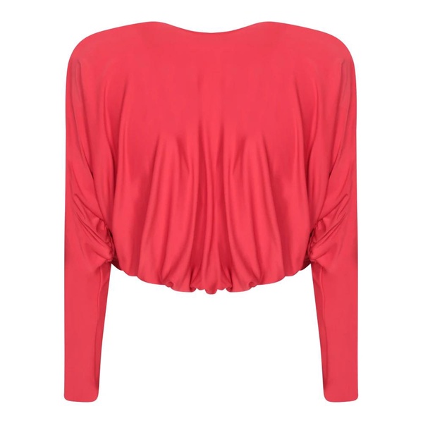Red Wrap Blouse