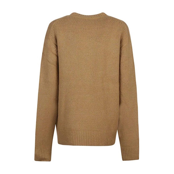 Brown Wool Crew Neck Sweatshirt