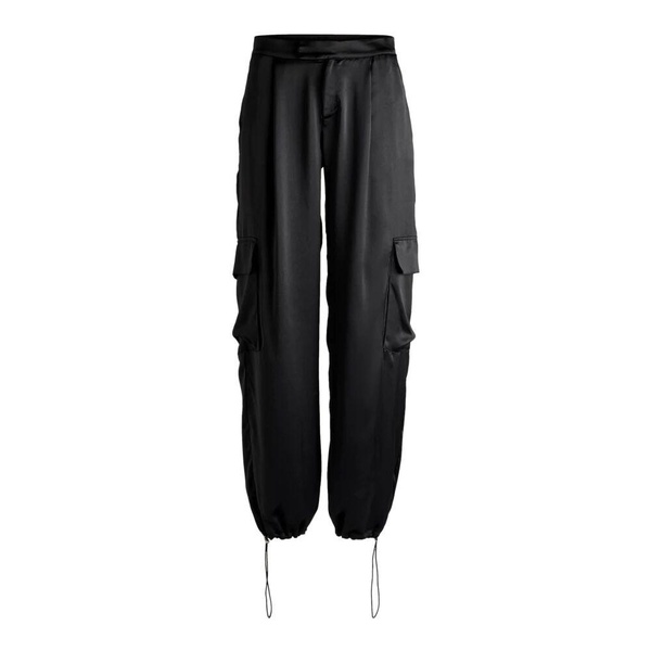 Cargo Pants Straight Fit Satin Black