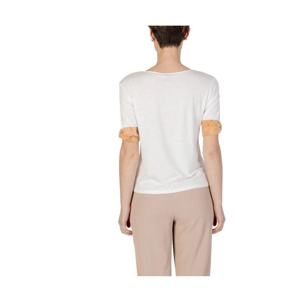 Map Print T-shirt Beige