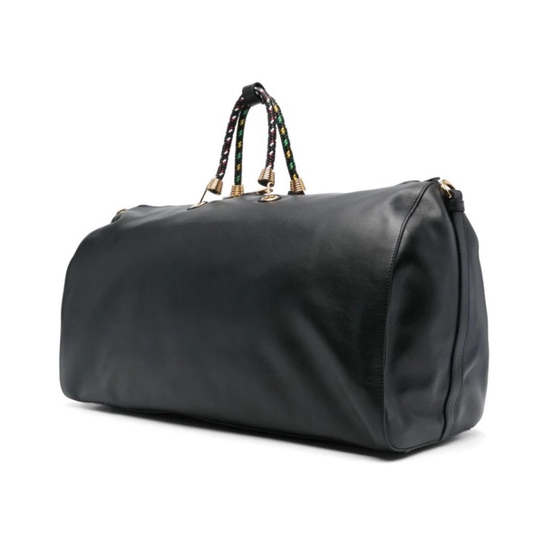 Black Top Zip Bag with Handles