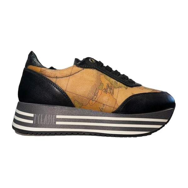 Black platform sneakers with Geo Classic inserts