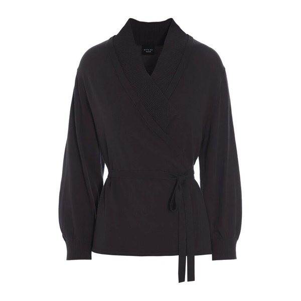 Black Wrap Blouse Bloom Style