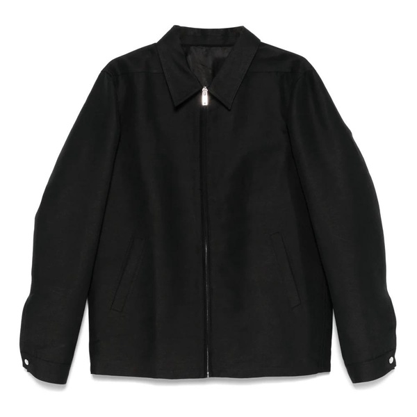 Classic Black Jacket with Snap Buttons