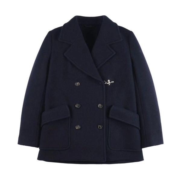 Double-Breasted Coat with Notched Lapels