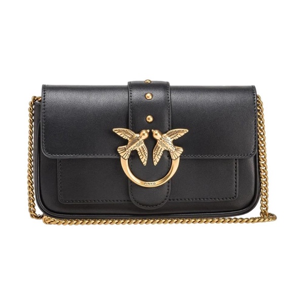 Black Leather Crossbody Bag