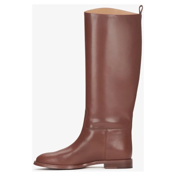 Women's Brown Knee-High Boots with a Wide Shaft made of Genuine Leather Estro ER00116068