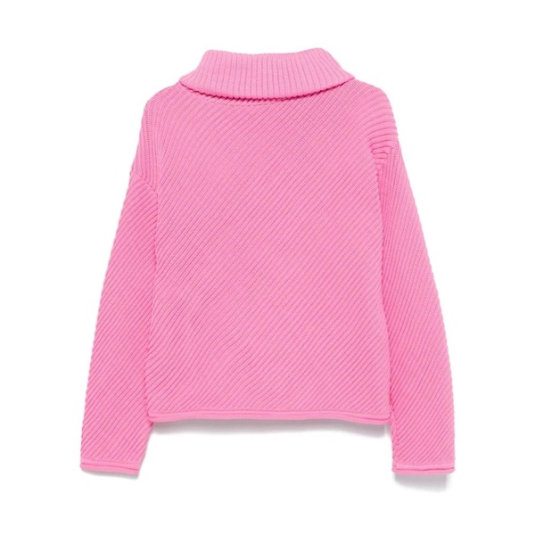 Fuchsia Ribbed Knit Sweater