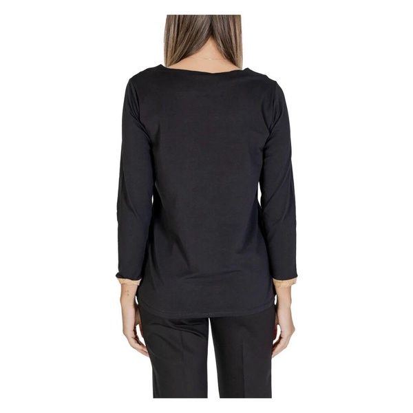 Black Long Sleeve Knitwear Round Neck