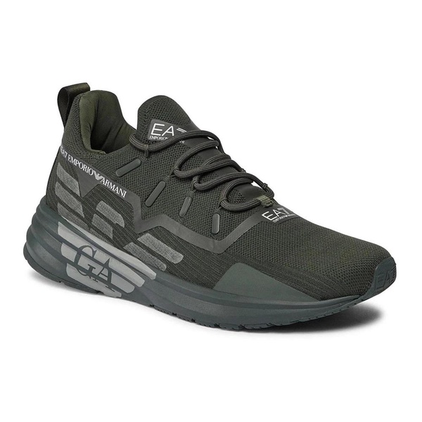Black Sporty Sneakers with Rubber Sole