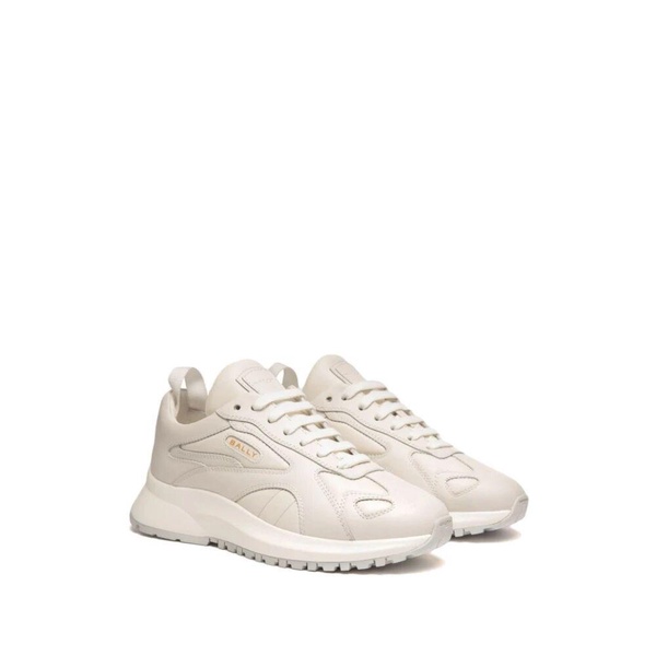 White Sneakers Panelled Design Logo Print