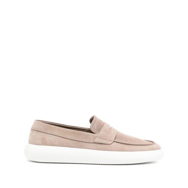 Beige Slip-On Suede Flat Shoes