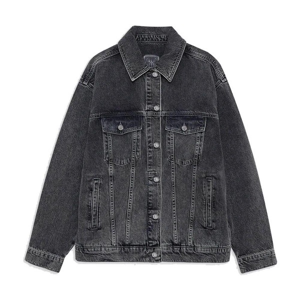 Vintage-inspired Grey Denim Jacket