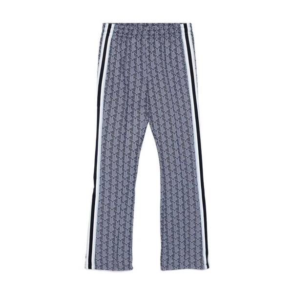 Blue Striped Flared Bottom Pants