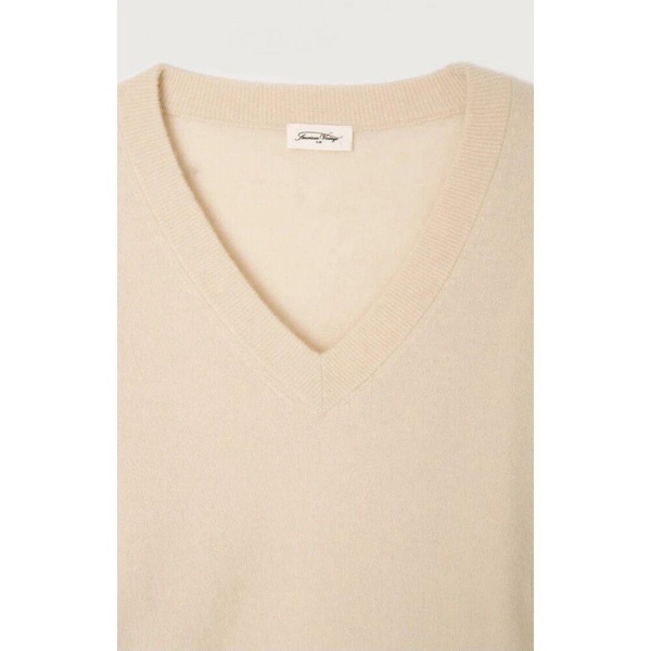 Vintage V-Neck Long Sleeve Wool Blend Jersey