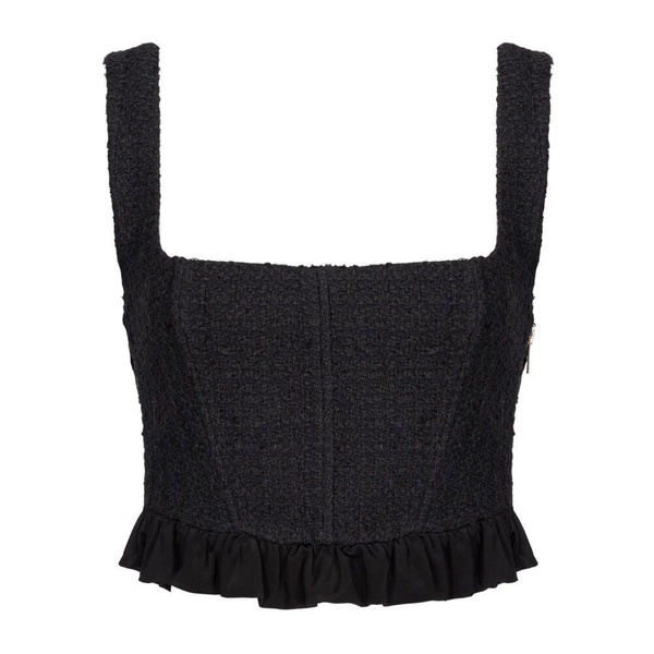 Sleeveless Bustier-Style Crop Top