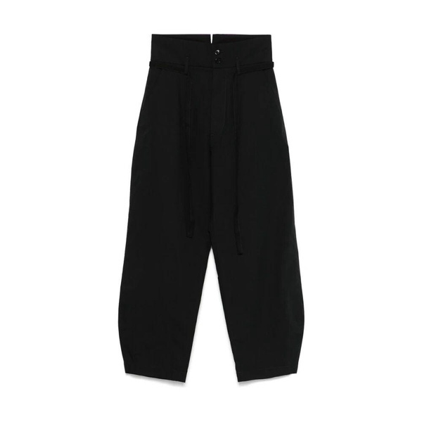 Black Buttoned Waist Pants