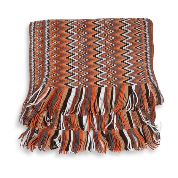 Multicolor Wool-Blend Cape