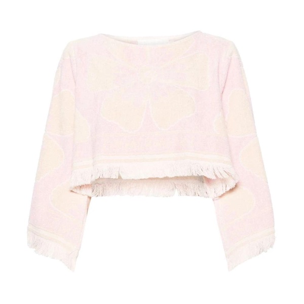 Floral Pattern Bell Sleeve Top