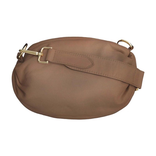 Taupe Gold Crossbody Clutch