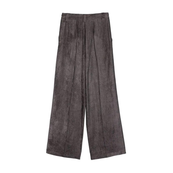 Purple Corduroy Straight Leg Trousers