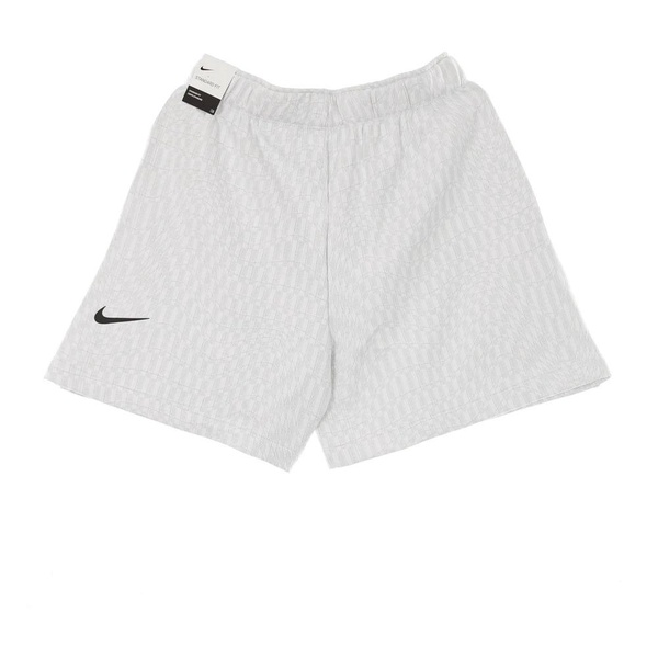 Geometric Knit Shorts High Rise White/Black