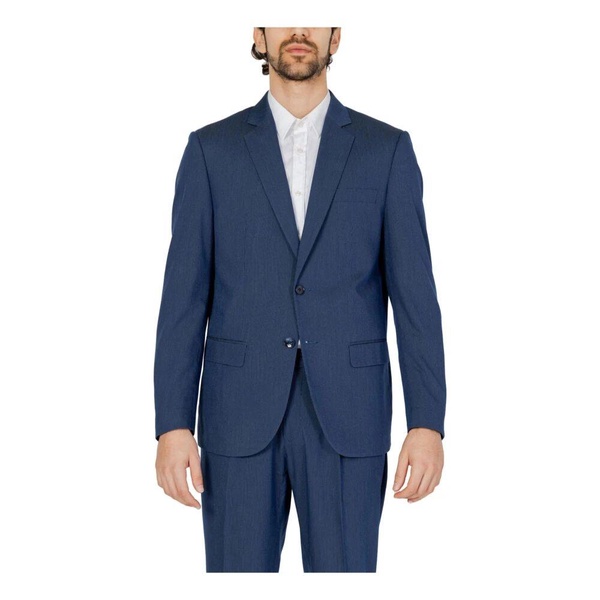 Blue Buttoned Blazer for Men