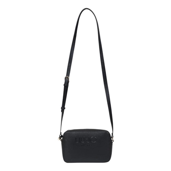 Black Plain Polyurethane Shoulder Bag