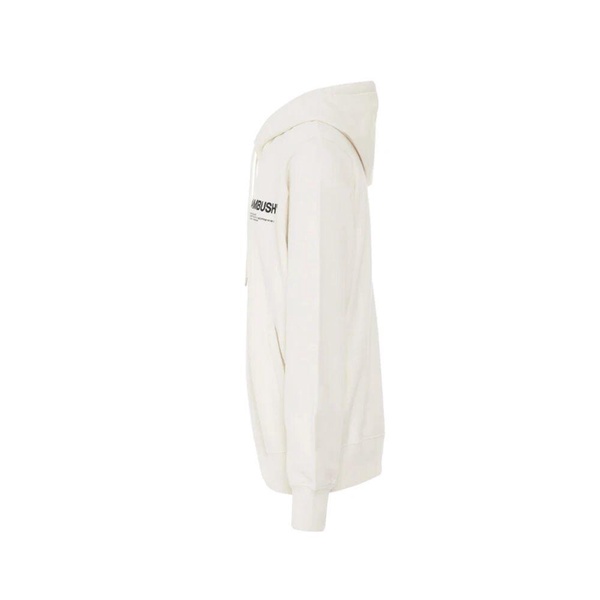 White Cotton Sweatshirt with Hood