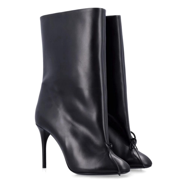 Black Bow Ankle Boots Elegant Style