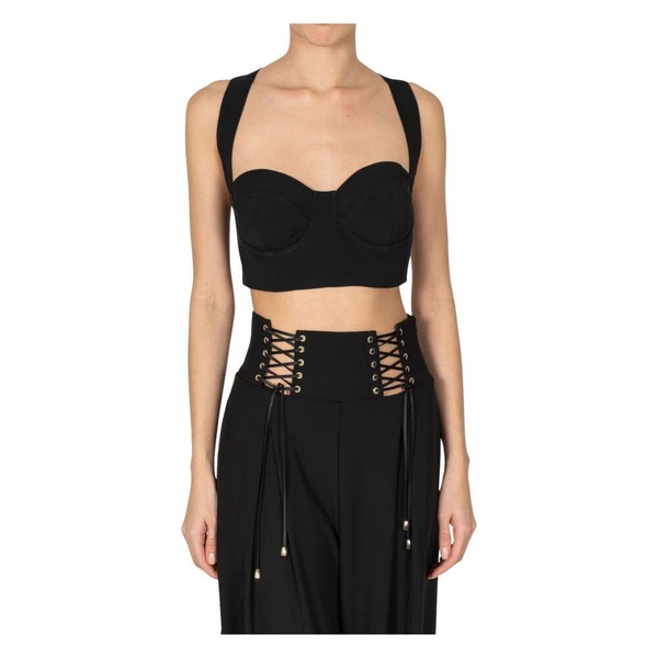 Elegant Cross-Back Crop Top