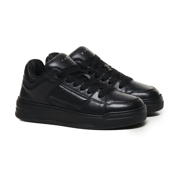 Black Leather Sneakers