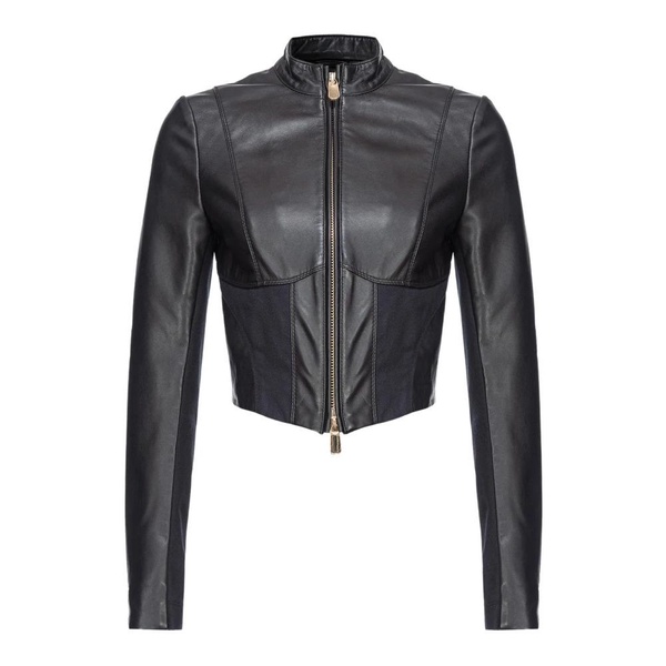 Leather and Fabric Biker Jacket