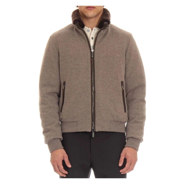 Dove Grey Quilted Wool Coat
