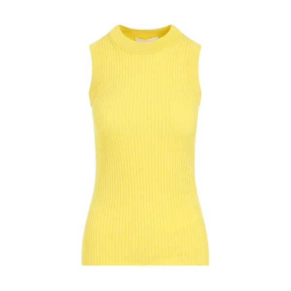 Ribbed Yellow Cotton Top