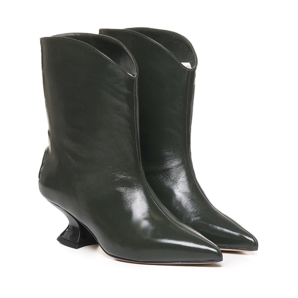 Green Leather Boots