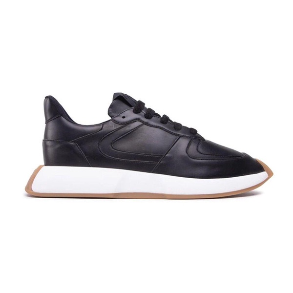 Black Leather Sneakers for Men