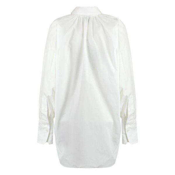 Cotton Poplin Blouse with Side Slits