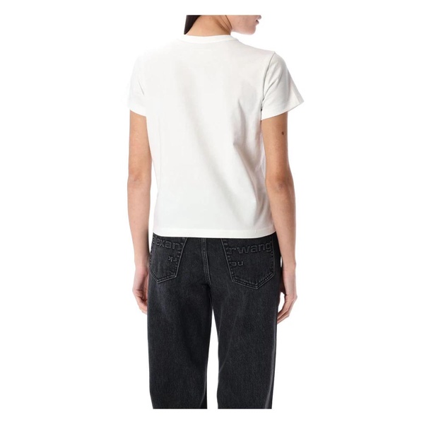 White Puff Logo Shrunken T-Shirt