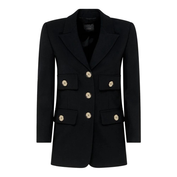 Black Jacket with Button Closure