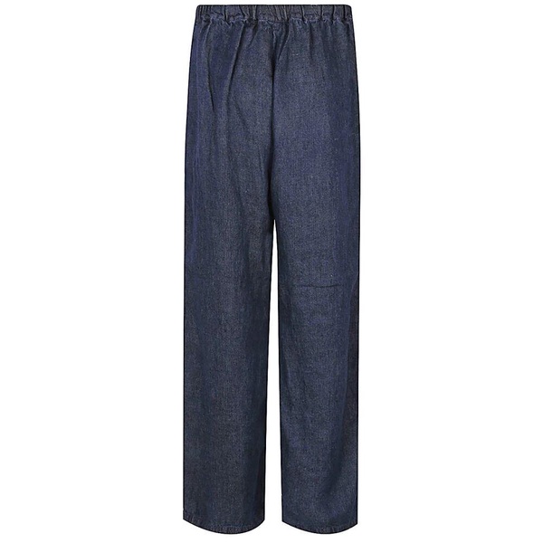 Blue Oversized Drawstring Trousers
